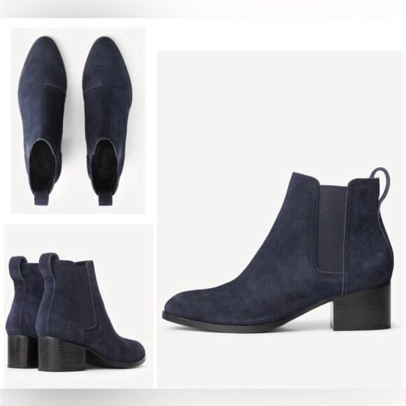 Rag & Bone Walker Boots In Navy Suede - Picture 1 of 5